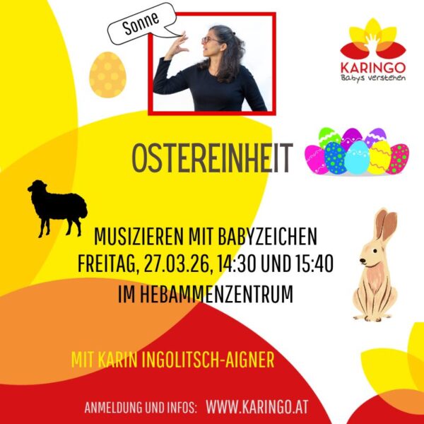 Musizieren mit Babyzeichen Ostereinheit im Hebammenzentrum Graz